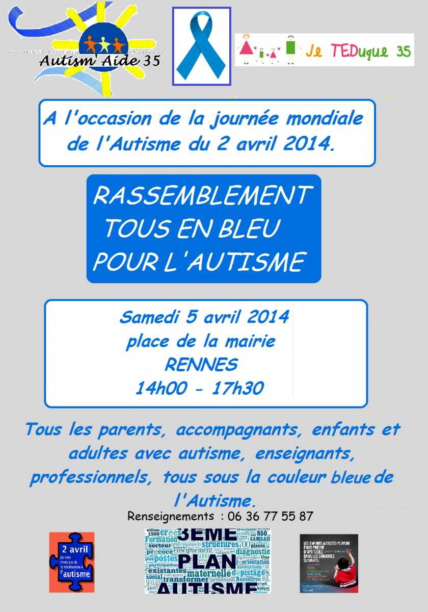 rassemblement pour la journée mondiale de l'autisme rassemblement pour la journée mondiale de l'autisme